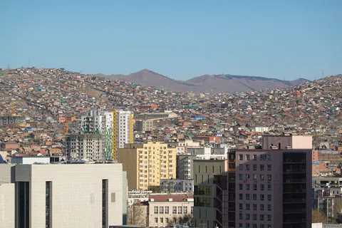 Naselje ger na obroncima Ulan Batora u Mongoliji