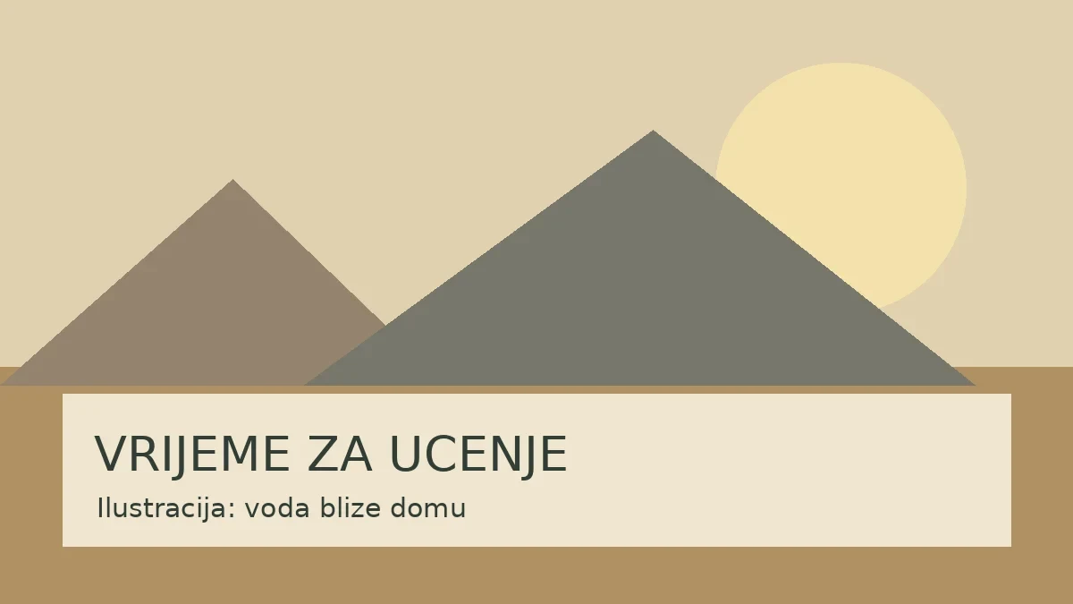Simbolična ilustracija dostupnije vode i vremena za školu