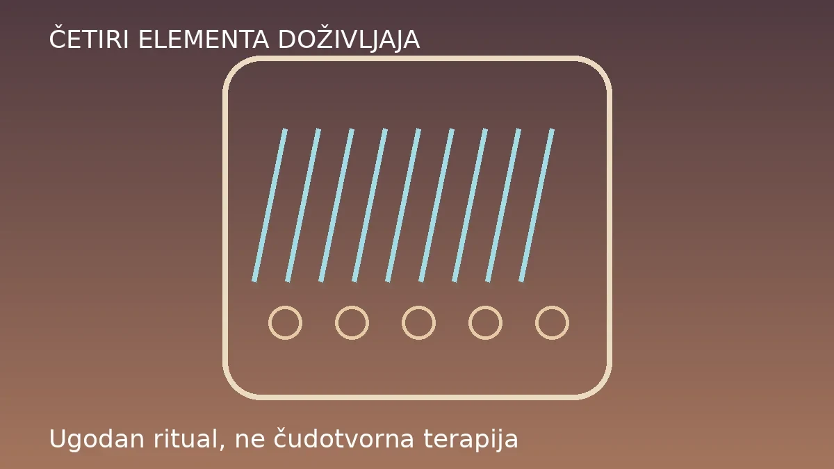 Ilustracija tuša sa svjetlosnim i vodenim efektima