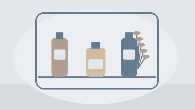 Stilizirana ilustracija bočica i wellness atmosfere uz članak Zašto nam je toliko teško ne raditi ništa?