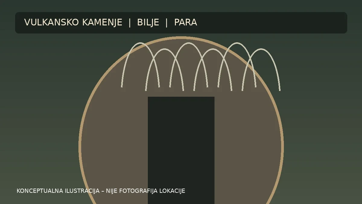 Ilustracija kamene parne kupelji temazcal